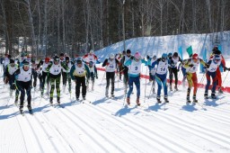 В Сандыктауском районе прошел традиционный «Белый марафон» для любителей лыжного спорта