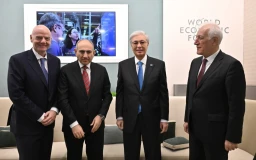 Глава государства провел ряд встреч в Давосе Глава государства провел ряд встреч в Давосе