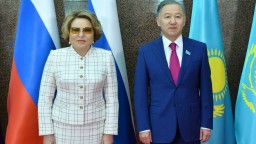 Председатель Мажилиса Нурлан Нигматулин и Спикер Совета Федерации России Валентина Матвиенко обсудил
