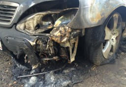 Автомобиль загорелся в результате ДТП на трассе в Акмолинской области