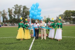 Современный стадион в Есильском районе радует местных жителей