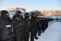 ​Акмолинские полицейские почтили память погибших минутой молчания