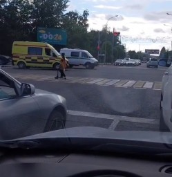 Две машины столкнулись на перекрестке в Кокшетау