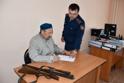 Ружье, оставшееся от отца, сдал  в полицию житель Кокшетау