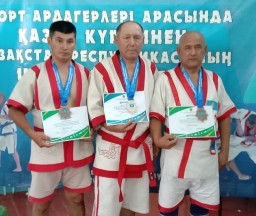 Акмолинские ветераны стали призерами чемпионата Казахстана по қазақ күресі