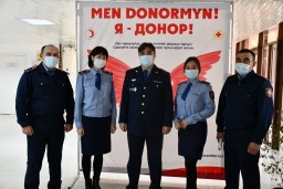Акмолинские полицейские в рамках акции &laquo;30 добрых дел&raquo; сдали кровь