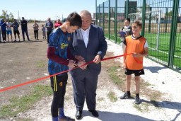 Спортивные площадки открывают в районах Акмолинской области