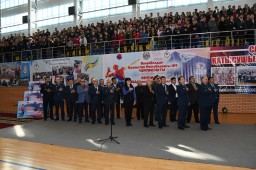 Полицейские из шести областей Казахстана принимают участие в чемпионате МВД РК по волейболу