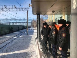 Линейный отдел полиции на станции Кокшетау посетил начальник ДП на транспорте