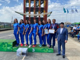 Женская сборная акмолинского ДЧС стала бронзовым призером РК