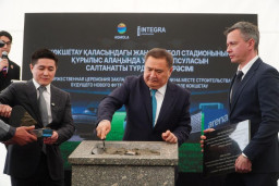 Капсула времени заложена на месте строительства футбольного стадиона в г. Кокшетау