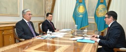 Токаев принял министра энергетики Алмасадама Саткалиева