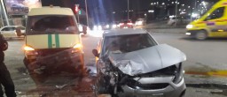 Инкассаторская машина попала в аварию в Кокшетау
