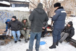 Полицейские УВД Кокшетау продолжают рейды по выявлению лиц без определенного места жительства