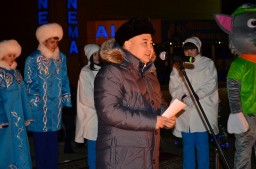 В Кокшетау зажглась главная новогодняя ёлка