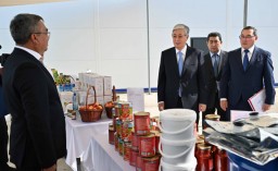 Глава государства ознакомился с продукцией предприятий Алматинской области