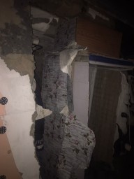 В городе  Атбасаре произошло частичное обрушение стены жилого дома