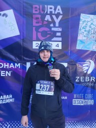 Методист по спорту СДЮСШ «Бурабай» принял участие в экстремальном ледовом забеге