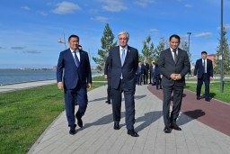 Токаеву показали проект формирования единого общественного пространства «Көк шалғын» в Кокшетау Токаеву показали проект формирования единого общественного пространства «Көк шалғын» в Кокшетау