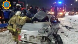 Спасены пострадавшие при ДТП водитель и пассажир  в Кокшетау
