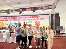 Акмолинцы с ограниченными физическими возможностями выиграли чемпионат Азии по армрестлингу