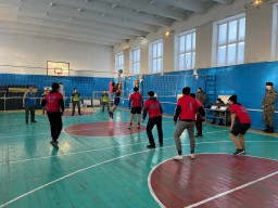 Военнослужащие воинской части 3517 города Степногорска приняли участие в соревнованиях по волейболу