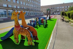 Спонсоры подарили игровую площадку пациентам Акмолинской областной детской больницы