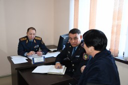 Начальник Департамента полиции Акмолинской области провел первый выездной прием граждан в г. Атбасар