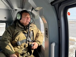 Проведен аэровизуальный осмотр паводкоопасных участков Акмолинской области
